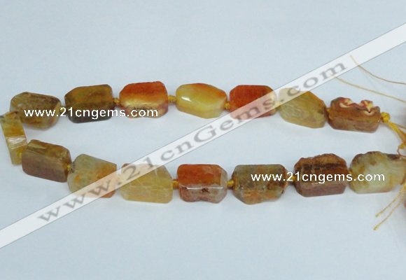 CAG7388 15.5 inches 15*20mm - 18*25mm freeform dragon veins agate beads