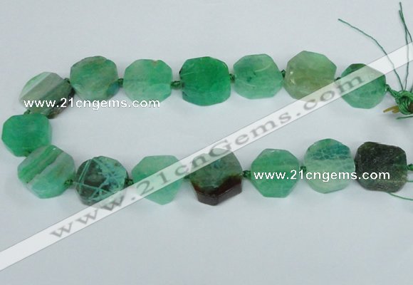 CAG7393 15.5 inches 22*25mm freeform dragon veins agate beads