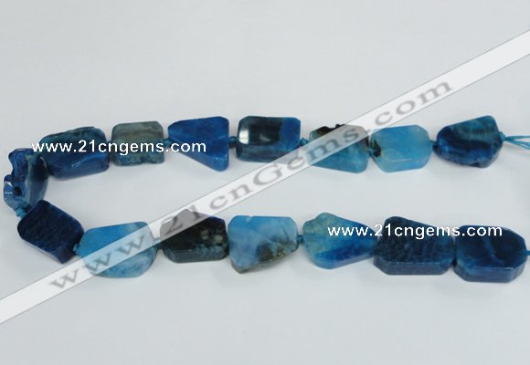 CAG7395 15.5 inches 18*25mm - 20*28mm freeform dragon veins agate beads