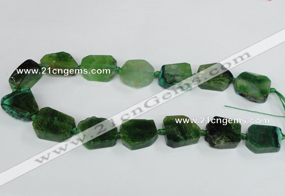 CAG7396 15.5 inches 18*25mm - 20*28mm freeform dragon veins agate beads