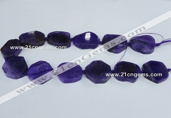 CAG7399 15.5 inches 25*25mm - 30*35mm freeform dragon veins agate beads