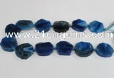 CAG7400 15.5 inches 25*25mm - 30*35mm freeform dragon veins agate beads