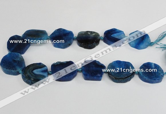 CAG7400 15.5 inches 25*25mm - 30*35mm freeform dragon veins agate beads