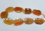 CAG7407 15.5 inches 30*40mm - 35*45mm freeform dragon veins agate beads