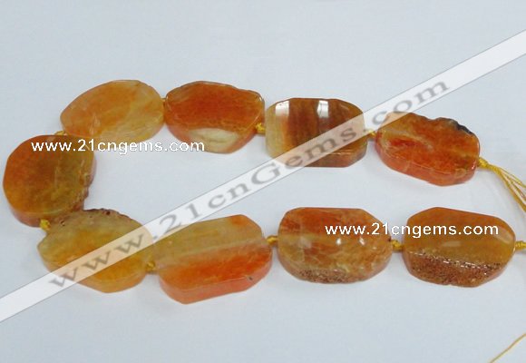CAG7407 15.5 inches 30*40mm - 35*45mm freeform dragon veins agate beads
