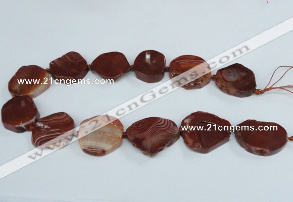 CAG7409 15.5 inches 25*30mm - 30*38mm freeform dragon veins agate beads