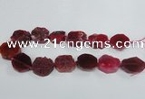 CAG7411 15.5 inches 25*27mm - 30*32mm freeform dragon veins agate beads