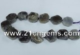 CAG7413 15.5 inches 25*27mm - 30*32mm freeform dragon veins agate beads