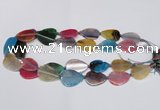 CAG7414 20*25mm - 25*30mm flat teardrop dragon veins agate beads