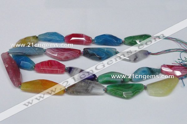 CAG7416 15.5 inches 15*35mm - 17*45mm dragon veins agate beads