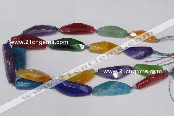 CAG7417 15.5 inches 16*35mm - 18*50mm dragon veins agate beads