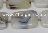 CAG7423 15.5 inches 18*25mm rectangle Montana agate beads