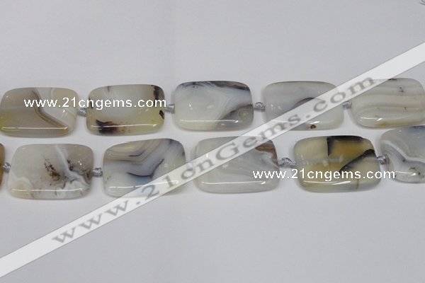 CAG7426 15.5 inches 30*40mm rectangle Montana agate beads