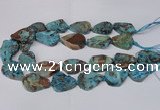 CAG7434 15.5 inches 20*30mm - 25*35mm freeform ocean agate beads