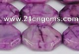 CAG7435 15.5 inches 20*30mm octagonal crazy lace agate beads