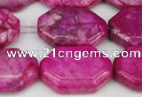 CAG7436 15.5 inches 20*30mm octagonal crazy lace agate beads