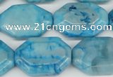 CAG7438 15.5 inches 20*30mm octagonal crazy lace agate beads