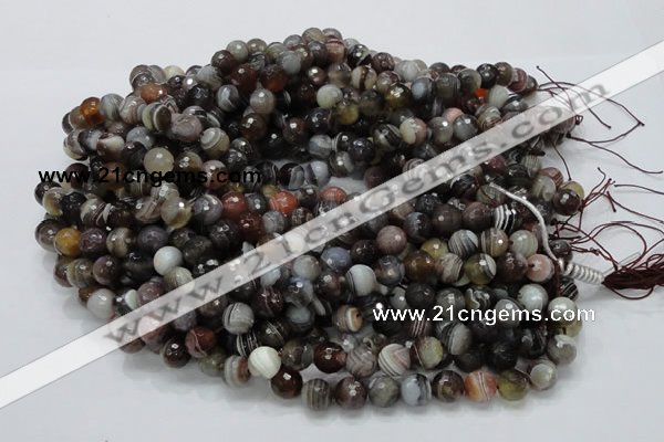 CAG745 15.5 inches 12mm faceted round botswana agate beads wholesale