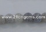 CAG7478 15.5 inches 4mm round frosted agate beads wholesale