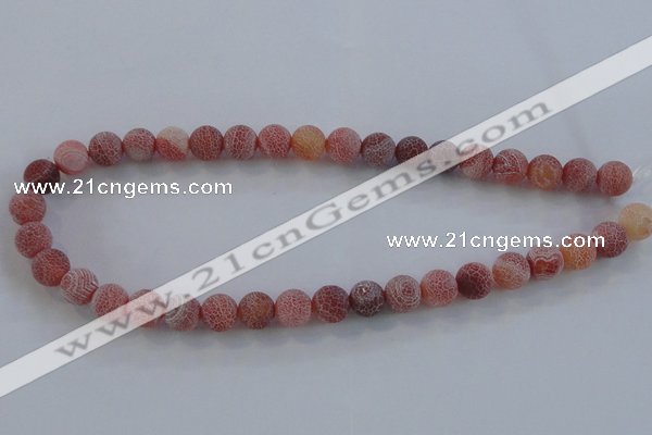 CAG7486 15.5 inches 4mm round frosted agate beads wholesale