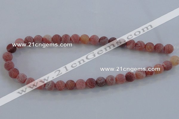 CAG7488 15.5 inches 8mm round frosted agate beads wholesale