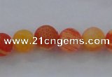 CAG7494 15.5 inches 4mm round frosted agate beads wholesale