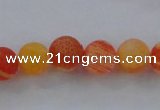 CAG7495 15.5 inches 6mm round frosted agate beads wholesale