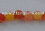 CAG7496 15.5 inches 8mm round frosted agate beads wholesale