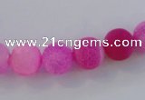 CAG7502 15.5 inches 4mm round frosted agate beads wholesale