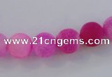 CAG7506 15.5 inches 12mm round frosted agate beads wholesale