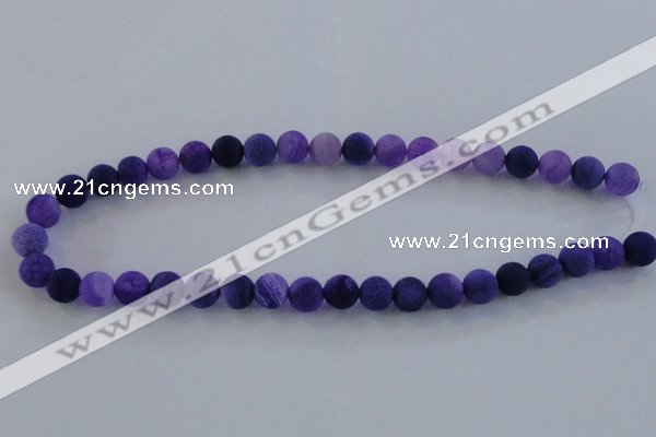 CAG7510 15.5 inches 4mm round frosted agate beads wholesale