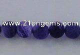 CAG7513 15.5 inches 10mm round frosted agate beads wholesale