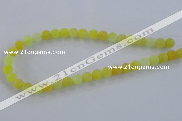 CAG7519 15.5 inches 6mm round frosted agate beads wholesale