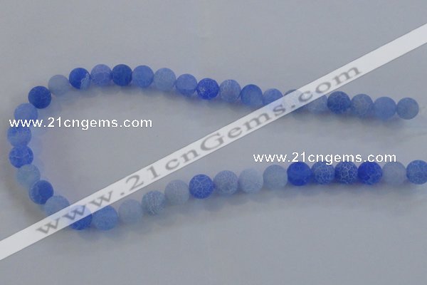 CAG7527 15.5 inches 6mm round frosted agate beads wholesale