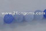 CAG7528 15.5 inches 8mm round frosted agate beads wholesale