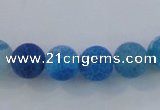 CAG7535 15.5 inches 6mm round frosted agate beads wholesale