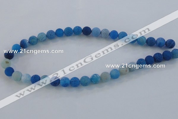 CAG7535 15.5 inches 6mm round frosted agate beads wholesale