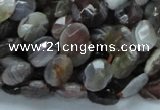 CAG754 15.5 inches 8*10mm faceted oval botswana agate beads