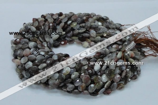 CAG754 15.5 inches 8*10mm faceted oval botswana agate beads