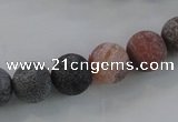 CAG7550 15.5 inches 4mm round frosted agate beads wholesale