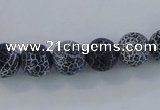 CAG7559 15.5 inches 6mm round frosted agate beads wholesale