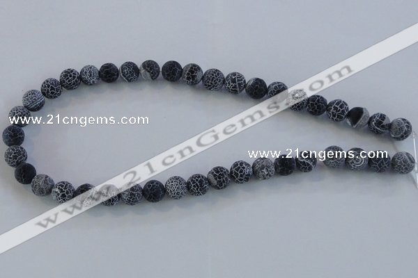 CAG7559 15.5 inches 6mm round frosted agate beads wholesale