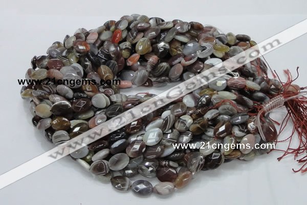 CAG756 15.5 inches 10*14mm faceted oval botswana agate beads