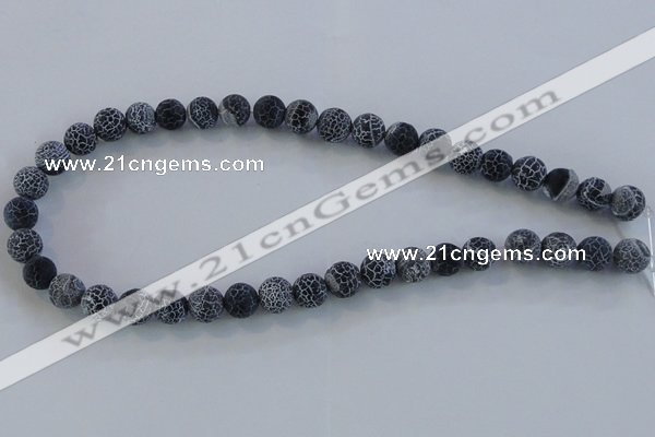 CAG7560 15.5 inches 8mm round frosted agate beads wholesale