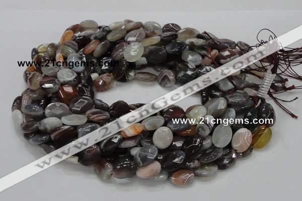 CAG757 15.5 inches 12*16mm faceted oval botswana agate beads