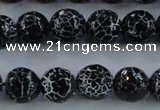 CAG7603 15.5 inches 10mm faceted round frosted agate beads wholesale