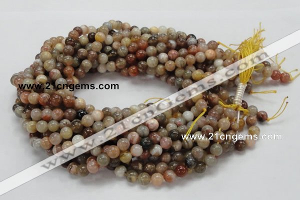 CAG763 15.5 inches 8mm round yellow agate gemstone beads wholesale