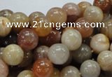 CAG764 15.5 inches 10mm round yellow agate gemstone beads wholesale