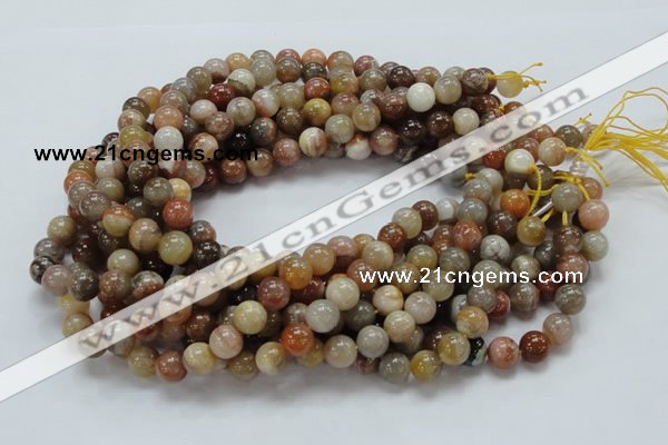 CAG764 15.5 inches 10mm round yellow agate gemstone beads wholesale