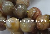 CAG767 15.5 inches 16mm round yellow agate gemstone beads wholesale